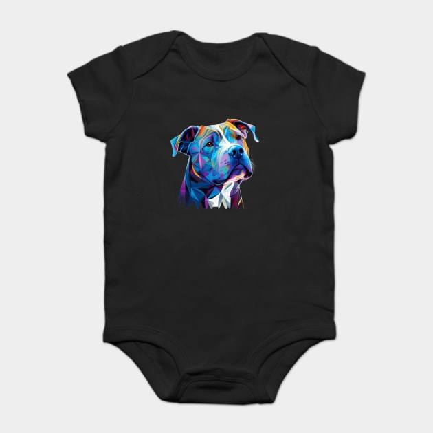 American Blue Nose Pitbull Spirit: Courage and Resilience Baby Bodysuit by IamActiveDog